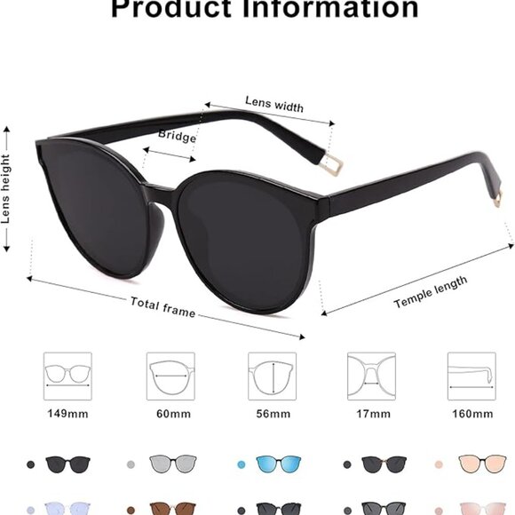 Oversized Round Sunglasses for Women and Men main image 5